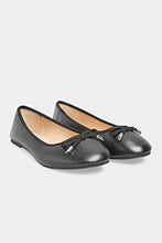 Load image into Gallery viewer, Yours - Black Ballerina Pumps in Extra Wide Fit - Women&#39;s
