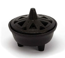 Load image into Gallery viewer, Native Spirit Traditional Cast Iron Incense Burner - Lotus Design, beatifull, heavy quality
