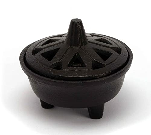 Native Spirit Traditional Cast Iron Incense Burner - Lotus Design, beatifull, heavy quality