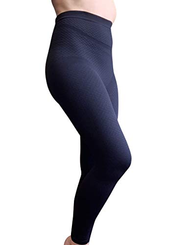 BIOFLECT® Infrared Compression Micromassage Leggings - Therapy for Edema, Inflammation, Cellulite, Pain - Slimming Support and Comfort - Natural Alternative Treatment - Black XL