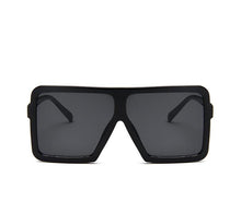 Load image into Gallery viewer, NEW ENERGY © SQUARE OVERSIZED TRENDY WOMEN’S SUNGLASSES 400 UV FREE POUCH (Black)
