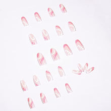 Load image into Gallery viewer, SJOAUET Coffin False Nails with Glue Stickers, Nude Pink Medium Fake Nails, 24PCS Luvehandicraft Short Ballerina Acrylic Press On nails, Stick On Nail for Women and Girls No Glue Included
