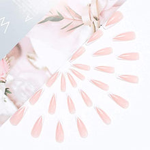 Load image into Gallery viewer, Brishow Coffin Long False Nails Fake Nails Pink Ballerina Acrylic Press on Nails Full Cover Stick on Nails 24pcs for Women and Girls
