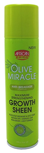 African Pride Olive Miracle Growth Sheen Spray 240 ml (Pack of 6)