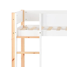 Load image into Gallery viewer, LTGB Loft Bed, 2021 New Children Single Bed Mid Sleeper Kids Storage Bed with Movable Cabinet 3FT Bed, Idea for Any Room, Suitable for Teens and Kids, 90x190cm, White【UK Fast Delivery】
