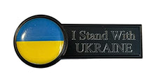 Load image into Gallery viewer, I Stand With Ukraine Solid Metal Lapel Flag Dome Badge
