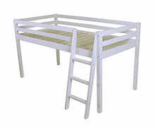 Load image into Gallery viewer, DbHFgjMN BED FRAMES Mid Sleeper Bed,Cabin Bed Mid Sleeper loft Bunk White Frame Childrens Bed 2FT 6&quot; Pine house bed for kids
