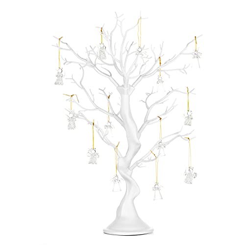 NUPTIO Artificial Christmas Tree Decorative Trees White Twig Tree 58cm Tall Halloween Decorations Wedding Centerpieces for Tables Fake Easter Tree for Christmas Thanksgiving Birthday Party Decor