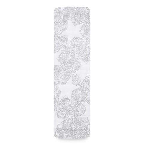 aden + anais™ Swaddle Blanket | Boutique 100% Muslin Blankets for Girls & Boys | Baby Receiving Swaddles | Perfect Newborn Swaddling Wrap & Shower Gift | 120x120cm | print: sleepy stars