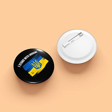 Load image into Gallery viewer, Support Ukraine I Stand With Ukraine Pins Round Chest Pins Badges Button Brooch
