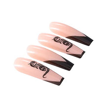 Load image into Gallery viewer, Brishow Coffin False Nails Long Fake Nails Dragon Press on Nails Bellarina Acrylic Stick on Nails 24pcs for Women and Girls
