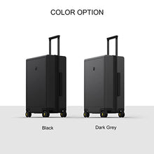 Load image into Gallery viewer, LEVEL8 Suitcase Hand Luggage Suitcases Lightweight 100% PC Trolley Case Micro-Diamond Textured Design, Carry on Luggage with 8 Spinner Wheels,TSA Approved Hard Shell Suitcase (66cm, 65,Dark Grey)
