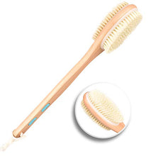 Load image into Gallery viewer, Back Scrubber for Shower with Long Wooden Handle,Body Brush for Exfoliating Skin with Soft and Stiff Bristles,Shower Brush Bath Brush Body Scrubber for Wet or Dry Brushing

