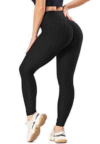 SEASUM Women's High Waisted Capris Yoga Pants Tummy Control Leggings Workout Running Butt Lift Tights, M,Angle-length