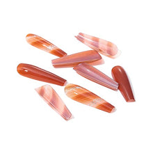 Load image into Gallery viewer, Brishow Coffin False Nails Long Fake Nails Brown Glitter Press on Nails Ballerina Acrylic Stick on Nails 24pcs for Women and Girls
