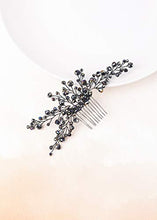 Load image into Gallery viewer, Anglacesmade Bridal Wedding Rhinestone Hair Comb Black Hair Comb Crystal Hair Crown Prom Party Boho Festival Hairpiece Women Headpiece Wedding Hair Accessories for Women and Girls
