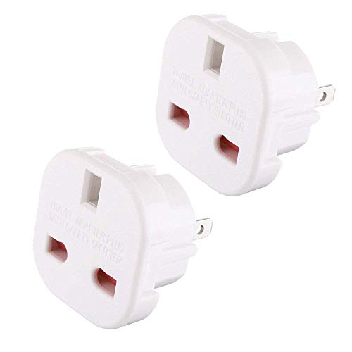 Gadgets Hut UK - 2 x UK to US Travel Adaptor suitable for USA, Canada, Mexico, Thailand - Refer to Product Description for Country list