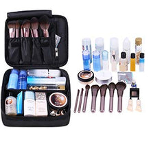 Load image into Gallery viewer, Travel Makeup Bag Large Cosmetic Bag Make up Case Organizer for Women and Girls (Black)
