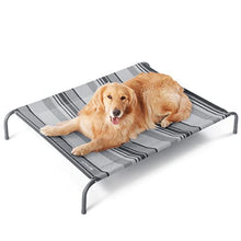 Load image into Gallery viewer, Lesure Raised Dog Bed Large - Elevated Cooling Dog Bed With Waterproof Mesh for Outdoor and Garden, Chew Resistant Portable Dog Cot for Travel and Camping, Grey, 109x89x20cm
