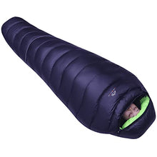 Load image into Gallery viewer, LMR Outdoors Ultralight Mummy Down Sleeping Bag for camping with Compression Sack (Black)
