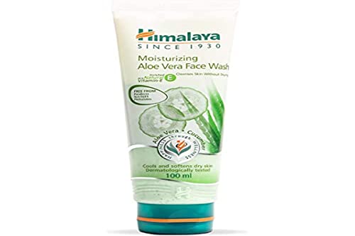 Himalaya Aloe Vera Face Wash, Without Soap, With cucumber, gentle moisturizing Facial Care Wash, 150ml