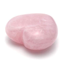 Load image into Gallery viewer, QGEM Natural Rose Quartz Puff Heart Worry Healing Stone Valentines Day Gift

