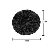 Load image into Gallery viewer, 2 Pcs Satin Sleep Cap for Women Long Hair Silky Bonnet for Curly Hair Waterproof Satin Hair Cap for Sleeping Extra Large Double Layer Adjustable Satin Bonnet for Women
