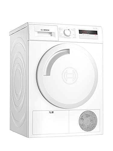 Bosch WTH84000GB Serie 4 Freestanding Heat Pump Tumble Dryer with AutoDry, Sensitive Drying System, Down Drying and Quick 40' drying, 8kg load, White