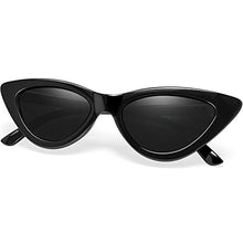 Load image into Gallery viewer, Joopin Polarized Cat Eye Sunglasses for round faces for Women, Retro Narrow Pointy Cateye Womens Sun Glasses (Black)
