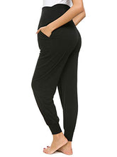 Load image into Gallery viewer, Love2Mi Maternity Women&#39;s Casual Pants Stretchy Comfortable Lounge Jogging Trousers Black

