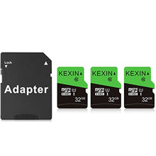 Load image into Gallery viewer, KEXIN 32GB Micro SD Memory Card + SD Adapter 3 Pack MicroSDHC Micro SD Card Class 10 UHS-I External Data Storage Cards TF Card for Tablet, Smartphone, Drone, Dash Cam, Camera (32 GB, Black Green)
