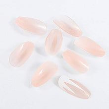 Load image into Gallery viewer, Brishow Coffin False Nails Short Fake Nails Snow Glitter Press on Nails Ballerina Acrylic Stick on Nails 24pcs for Women and Girls
