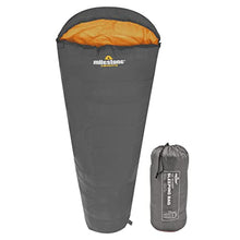 Load image into Gallery viewer, Milestone Camping 27000 Grey &amp; Orange Single Mummy Sleeping Bag / Comfortable and Portable / Carry Sack / Water Resistant / 2 Season
