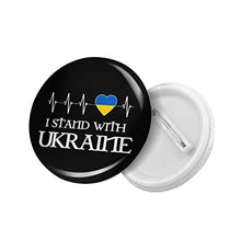 Load image into Gallery viewer, Support Ukraine I Stand With Ukraine Round Badge Button Pin Brooch Hat Clothing Bag Accessories 12 PCS M
