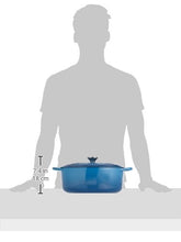 Load image into Gallery viewer, LE CREUSET Signature Enamelled Cast Iron Oval Casserole Dish With Lid, 31 cm, 6.3 Litre, Marseille Blue, 211783120
