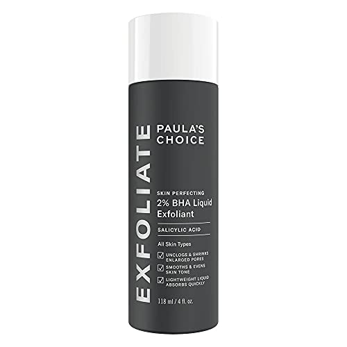 Paula's Choice Skin Perfecting 2% BHA Liquid Exfoliant - Face Exfoliating Peel Fights Blackheads, Breakouts & Enlarged Pores - with Salicylic Acid - Combination, Oily & Acne Prone Skin - 118 ml