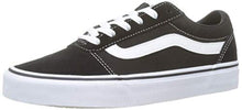 Load image into Gallery viewer, Vans Women&#39;s Wm Ward Sneaker, Black Suede Canvas Black White Iju, 6 UK
