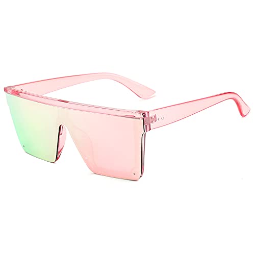 FEISEDY Oversized Flat Top Sunglasses for Women Men UV400 Protection Trend Vintage Square Sunglasses Unisex B2470