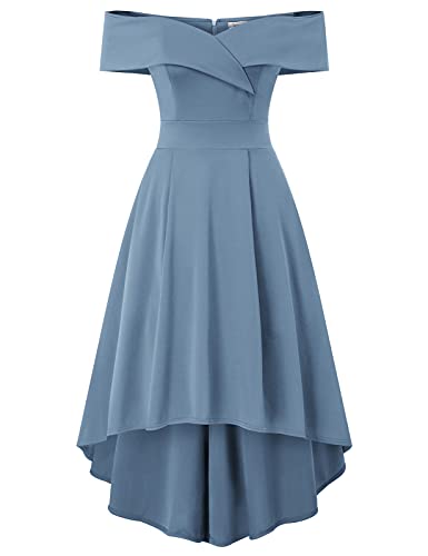 JASAMBAC Cocktail Dresses for Wedding Guest High Low Formal Off The Sh – Yum Yum Mama