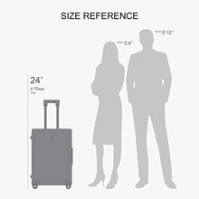 Load image into Gallery viewer, LEVEL8 Suitcase Hand Luggage Suitcases Lightweight 100% PC Trolley Case Micro-Diamond Textured Design, Carry on Luggage with 8 Spinner Wheels,TSA Approved Hard Shell Suitcase (66cm, 65,Dark Grey)
