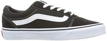 Load image into Gallery viewer, Vans Women&#39;s Wm Ward Sneaker, Black Suede Canvas Black White Iju, 6 UK
