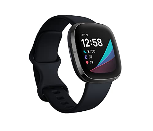 Fitbit Sense Advanced Smartwatch with Tools for Heart Health, Stress Management & Skin Temperature Trends, Carbon/Graphite Stainless Steel