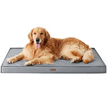 Load image into Gallery viewer, Lesure Waterproof Dog Bed Large - Outdoor Dog Crate Mattress with Removable Oxford Washable Fabric Cover, Orthopedic Pillow for Travel Outside, Grey, 91x69x7.6cm
