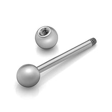 Load image into Gallery viewer, PiercingJ 2pcs Grade 23 Titanium 14G 14mm / 16mm Bar Nipple Tongue Ring Straight Barbell Nipple Rings Body Piercing Jewelry
