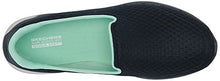 Load image into Gallery viewer, Skechers Women's GO Walk 6 Big Splash Sneaker, Navy Textile/Turquoise Trim, 6 UK
