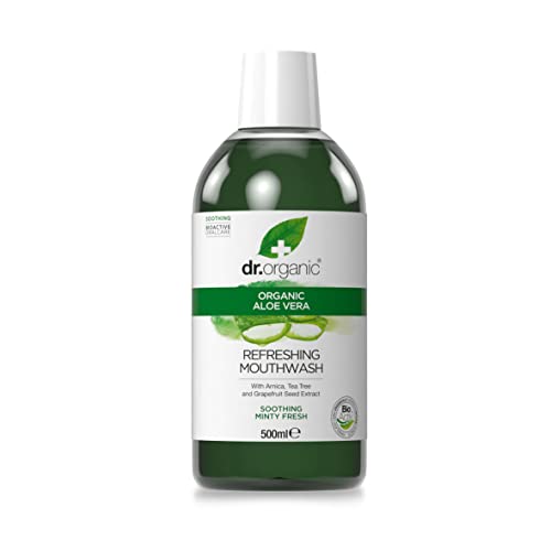 Dr. Organic Aloe Vera Refreshing Mouthwash, 500 ml