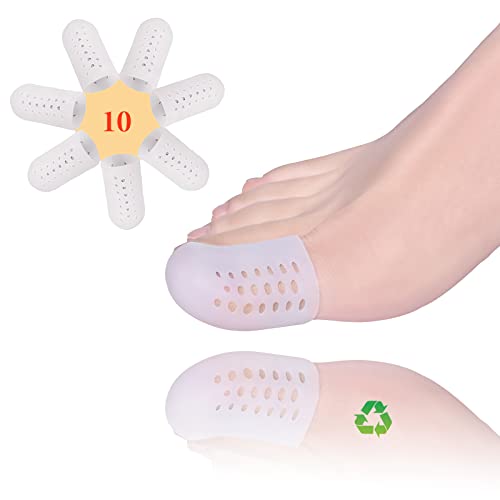Toe Protectors, Big Toe Protector (10 PCS) Gel Toe Caps Protection, New Material, Breathable Toe Sleeves, Toe Cushion Tubes, Silicone Toe Covers, Relief Toe Friction Pain, Blister & Corns & Calluses.