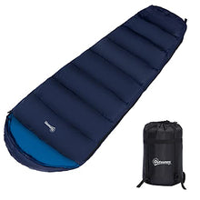 Load image into Gallery viewer, Outsunny Single Mummy Sleeping Bag Envelope Sleeping Bag 3 Season for Adults Warm Lightweight for Camping Hiking Outdoor, Blue, 210 x 75 x 5 cm
