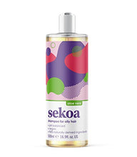 Load image into Gallery viewer, Amazon Brand - Sekoa Aloe Vera Shampoo for Oily Hair, 96% Naturally Derived Ingredients, Vegan &amp; pH Balanced 500ml
