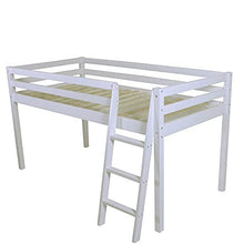 Load image into Gallery viewer, HUIJK Bedstead Mid Sleeper Cabin Bed loft Bunk White Frame Shorty Childrens Bed 2FT 6&quot;
